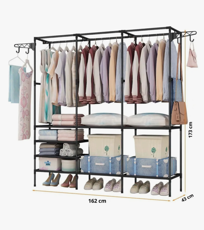 Foto 1 | Rack Armable Xtellar Perchero Piso Organizador Ropa Colgador Closet Color Negro