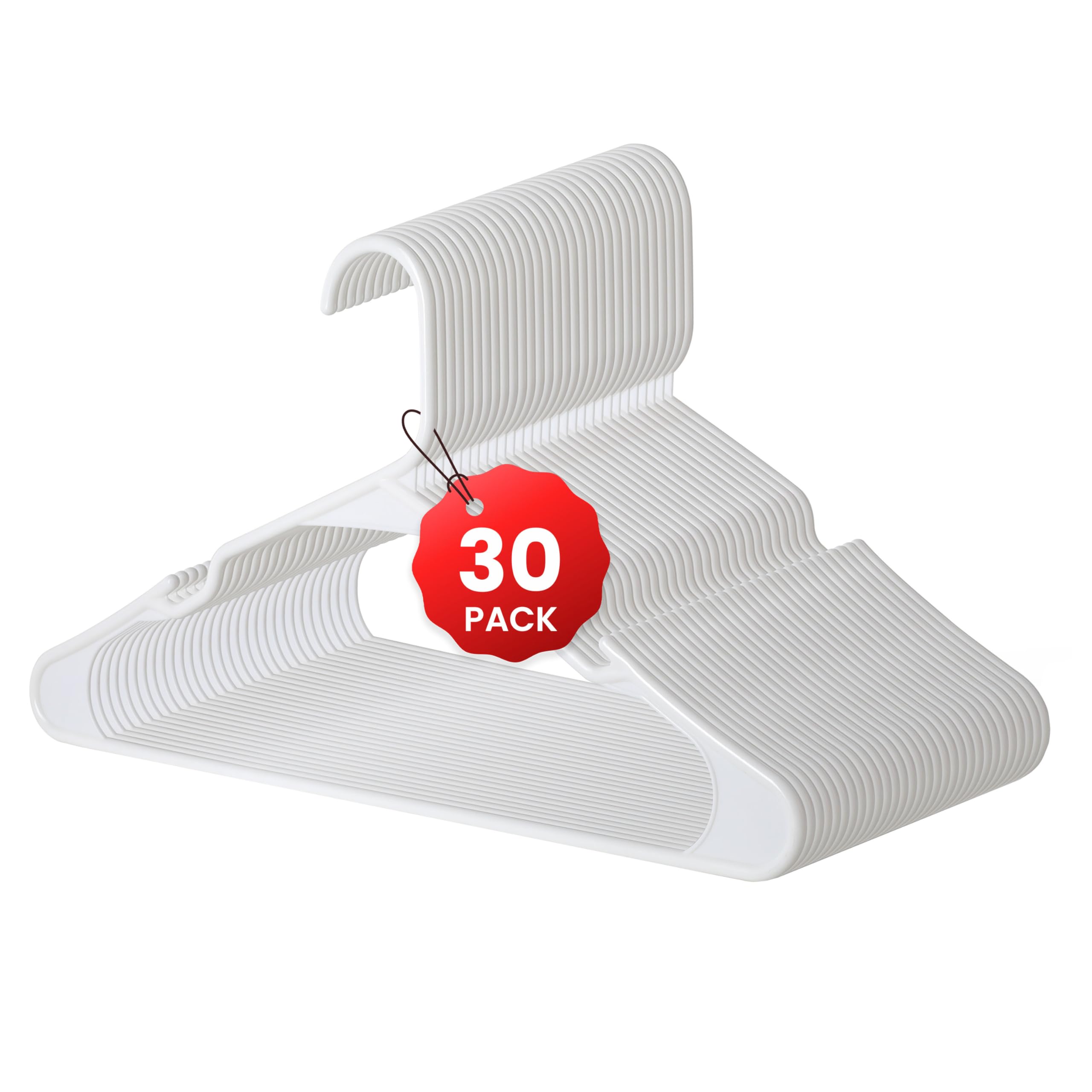 Foto 2 pulgar | Perchas De Plástico Healsmart  Paquete De 30 Unidades  Que Ahorran Espacio  Color Blanco - Venta Internacional.