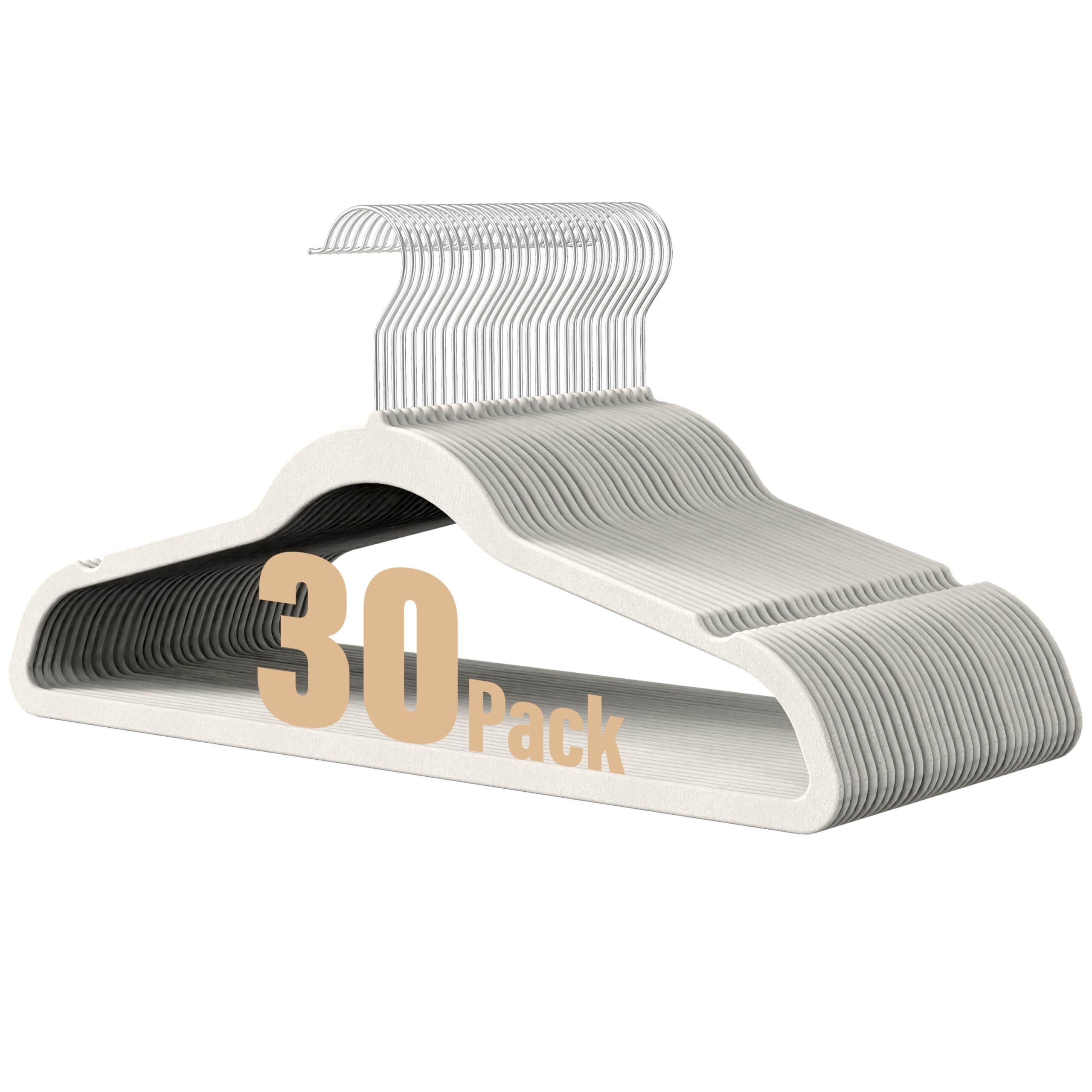 Foto 1 | Perchas De Terciopelo Healsmart  30 Unidades  Resistentes  Blancas - Venta Internacional.