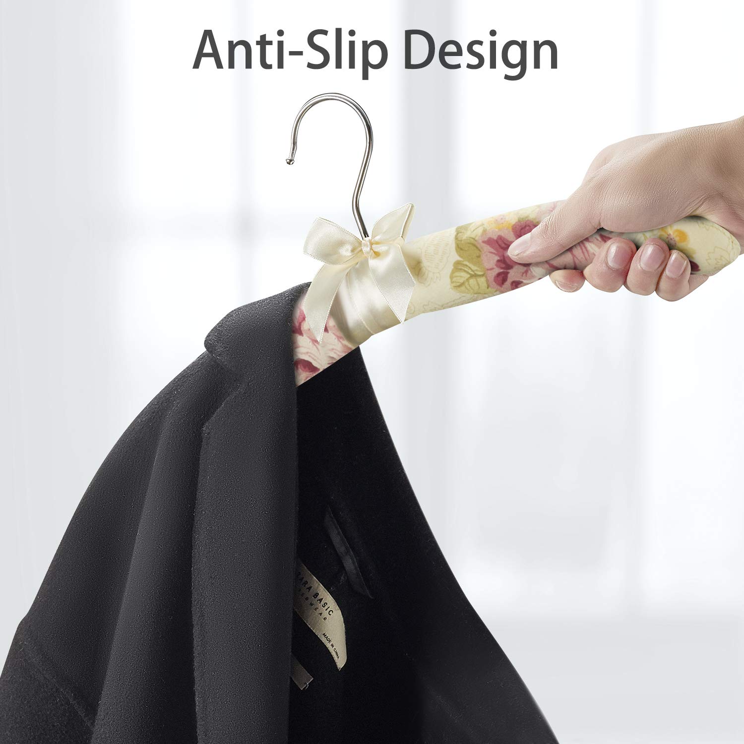 Foto 4 pulgar | Perchas Acolchadas Glcon Satin Para Ropa De Mujer  40 Cm  Paquete De 10 - Venta Internacional.