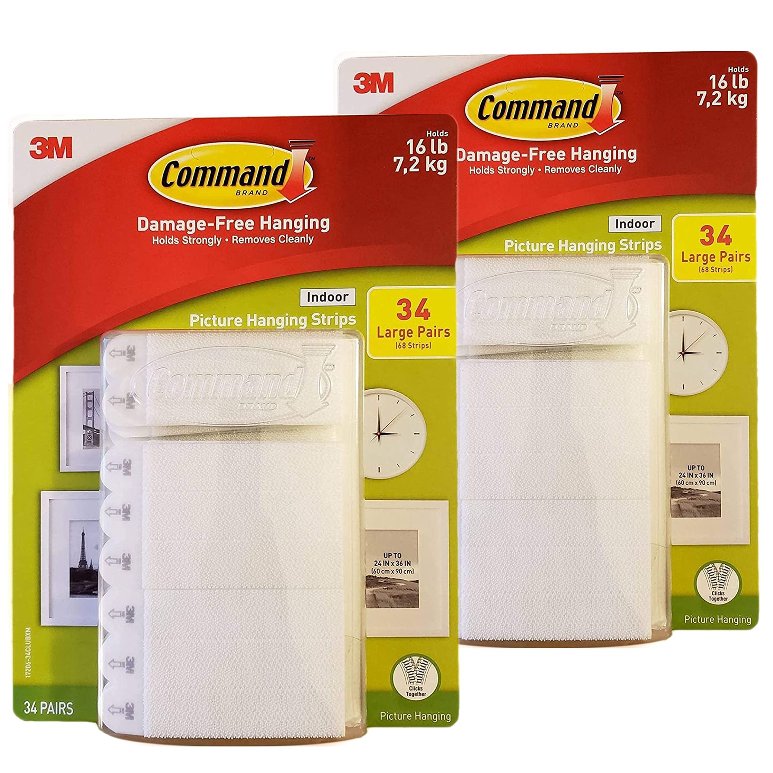 Foto 1 | Tiras Para Colgar Cuadros Command Indoor  34 Pares (paquete De 2) - Venta Internacional.