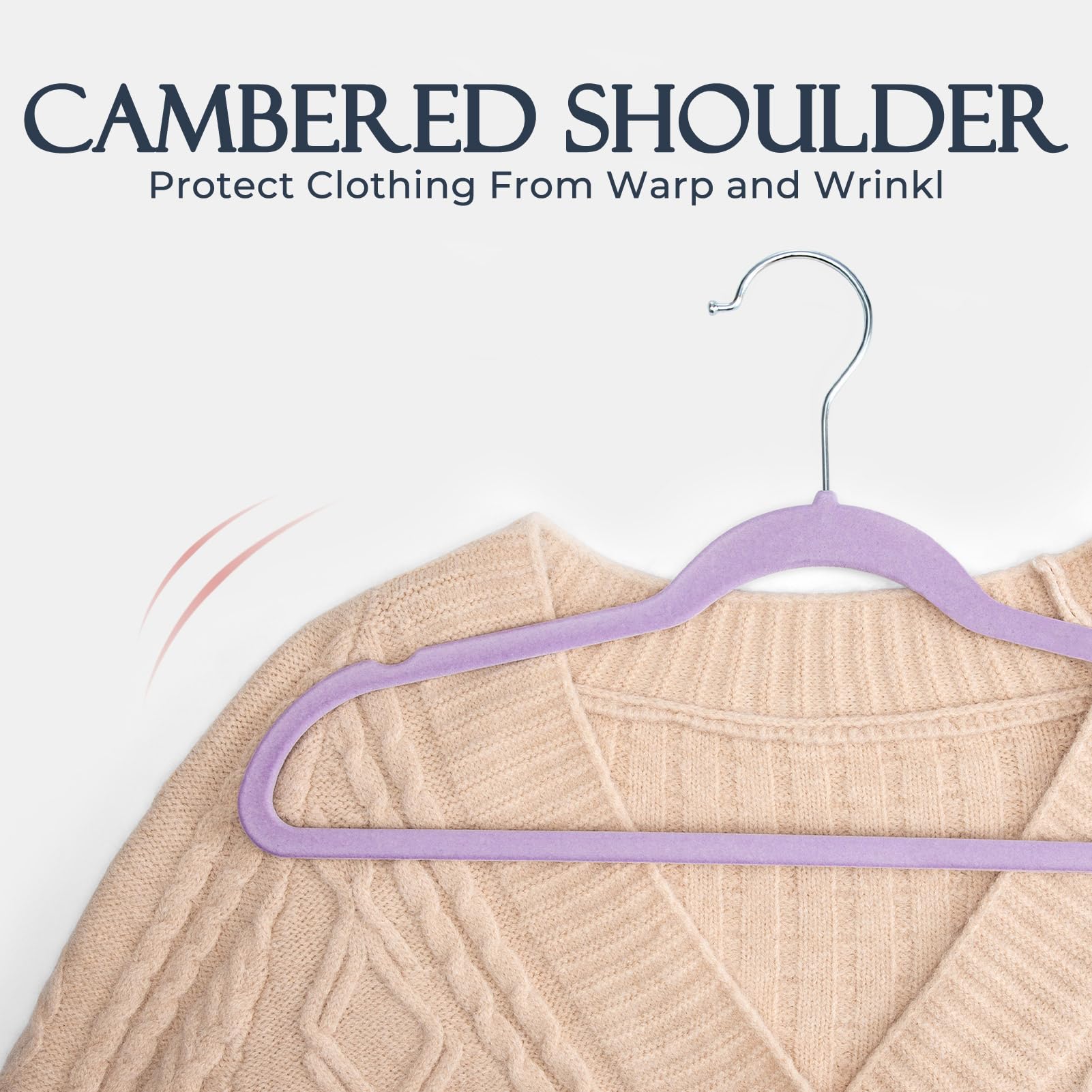 Foto 5 | Velvet Hangers House Day Lt-purple  Paquete De 60 Prendas Antideslizantes - Venta Internacional.