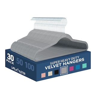 Foto 1 | Juego De Perchas Lifemaster De Terciopelo Antideslizante 30 Piezas Color Gris - Venta Internacional.