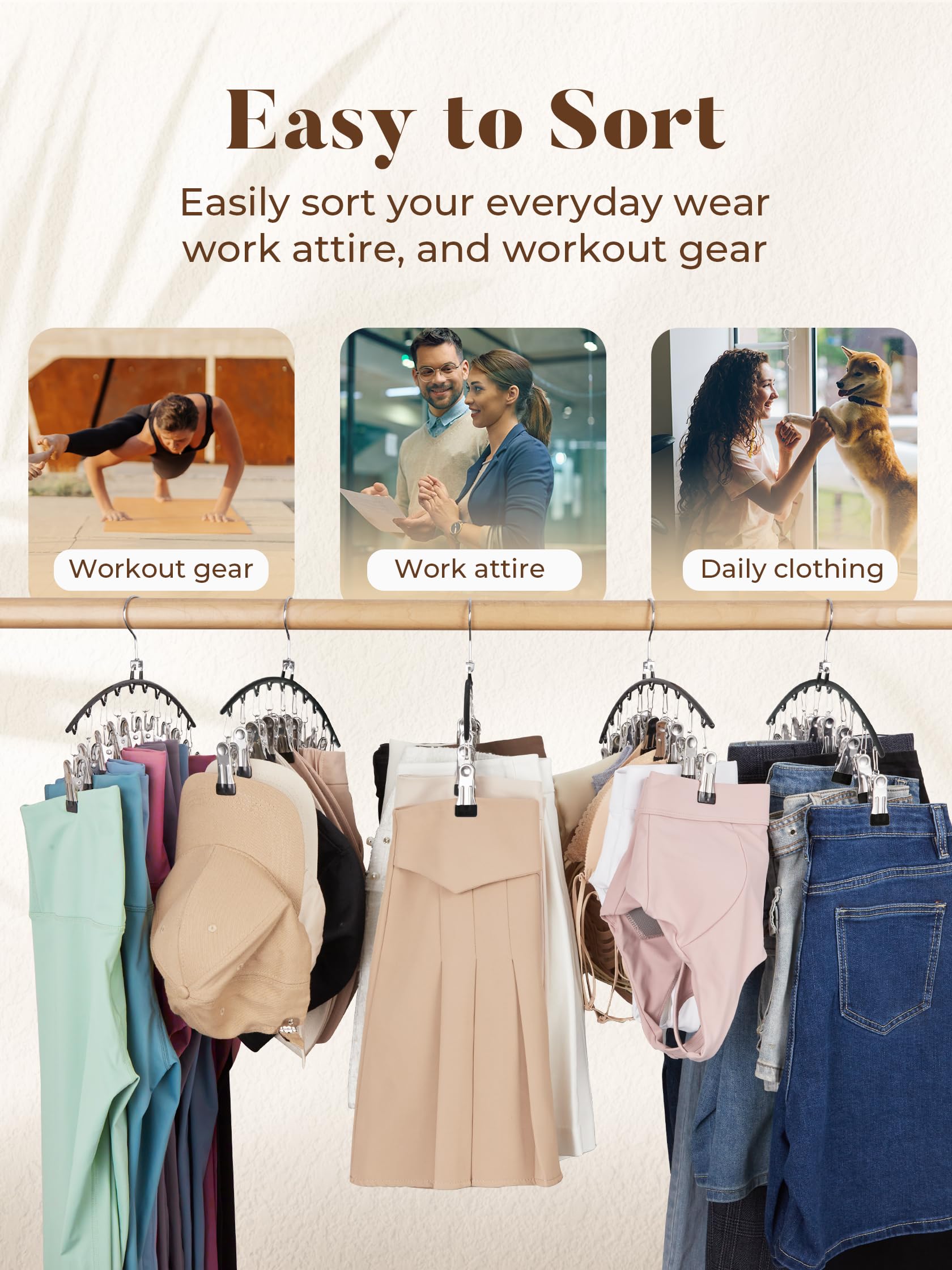 Foto 6 | Organizador De Leggings House Day Con 10 Clips Para 20 Leggings - Venta Internacional.