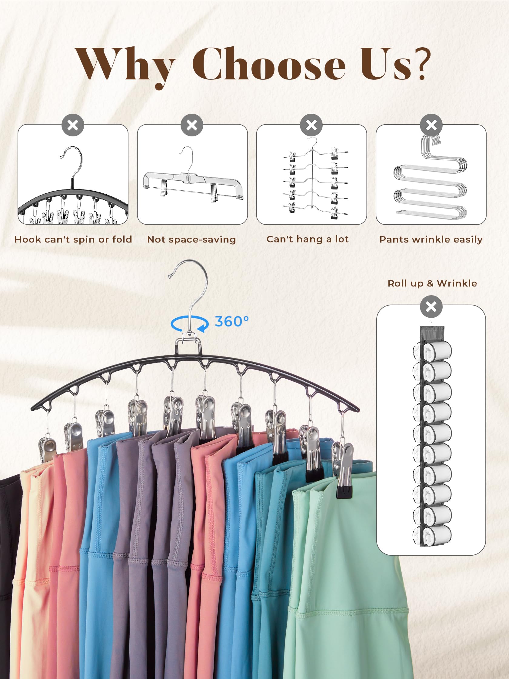 Foto 8 pulgar | Organizador De Leggings House Day Con 10 Clips Para 20 Leggings - Venta Internacional.