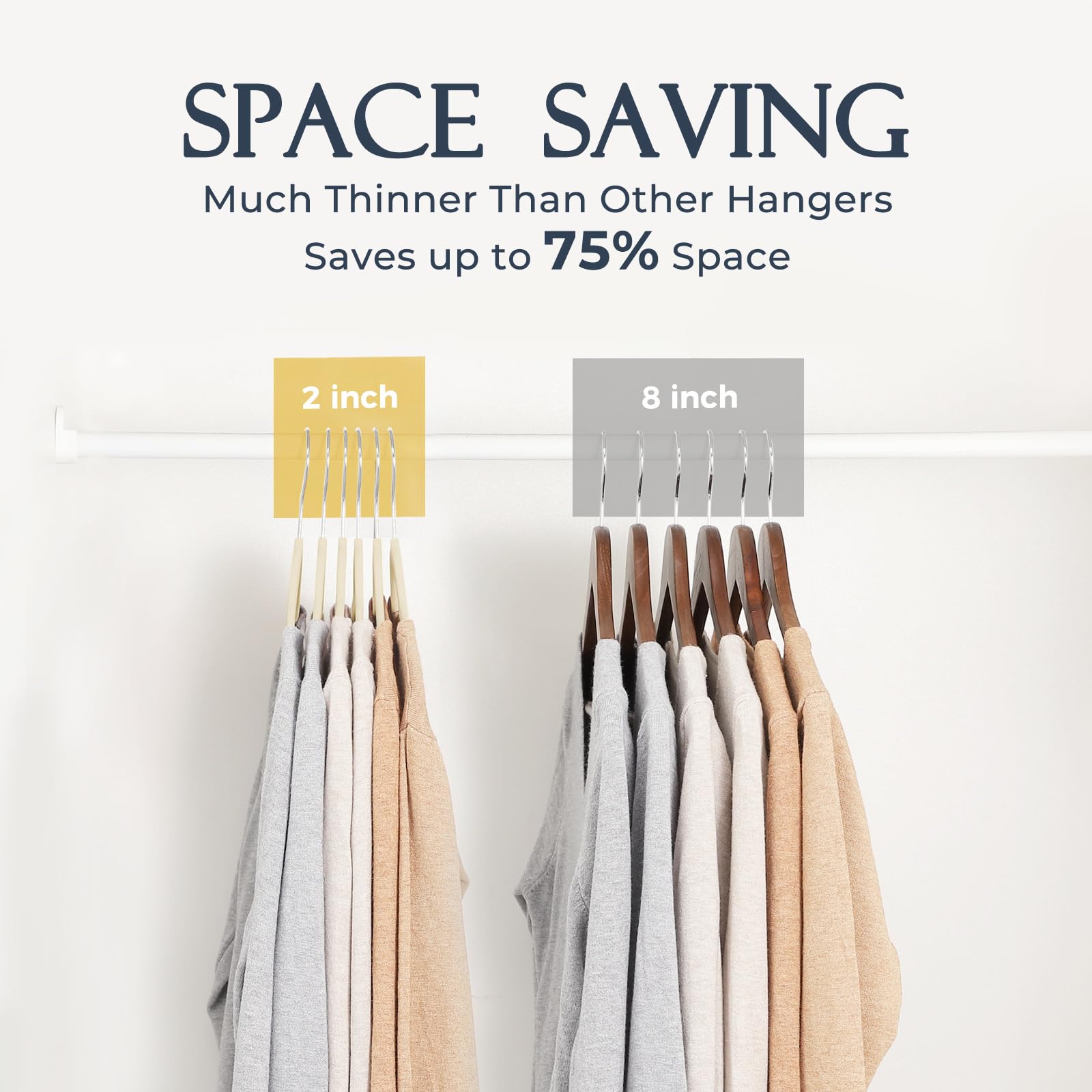 Foto 5 pulgar | Velvet Hangers House Day Premium  Fieltro Antideslizante  Paquete De 40 Unidades  Color Negro - Venta Internacional.