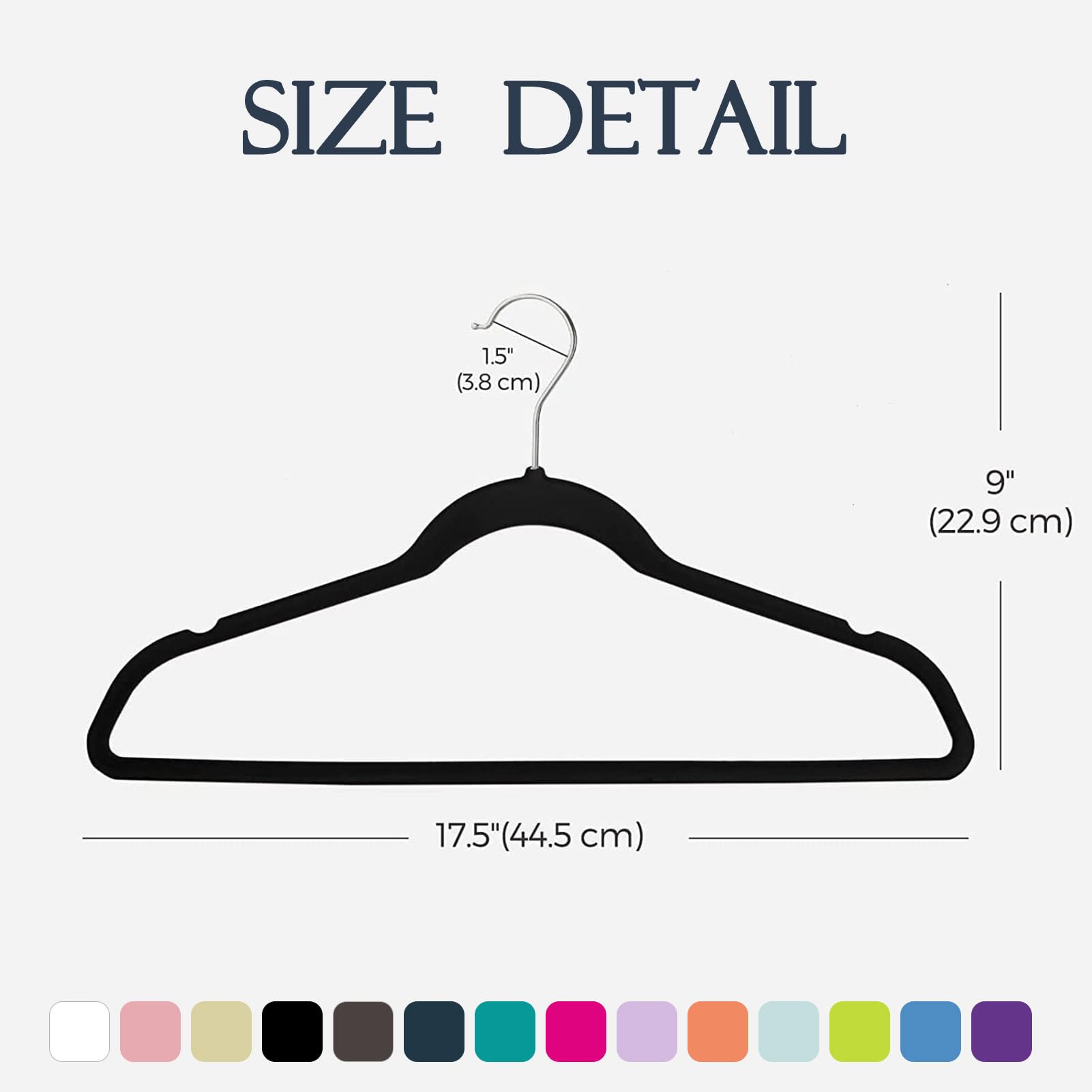 Foto 7 pulgar | Velvet Hangers House Day Premium  Fieltro Antideslizante  Paquete De 40 Unidades  Color Negro - Venta Internacional.