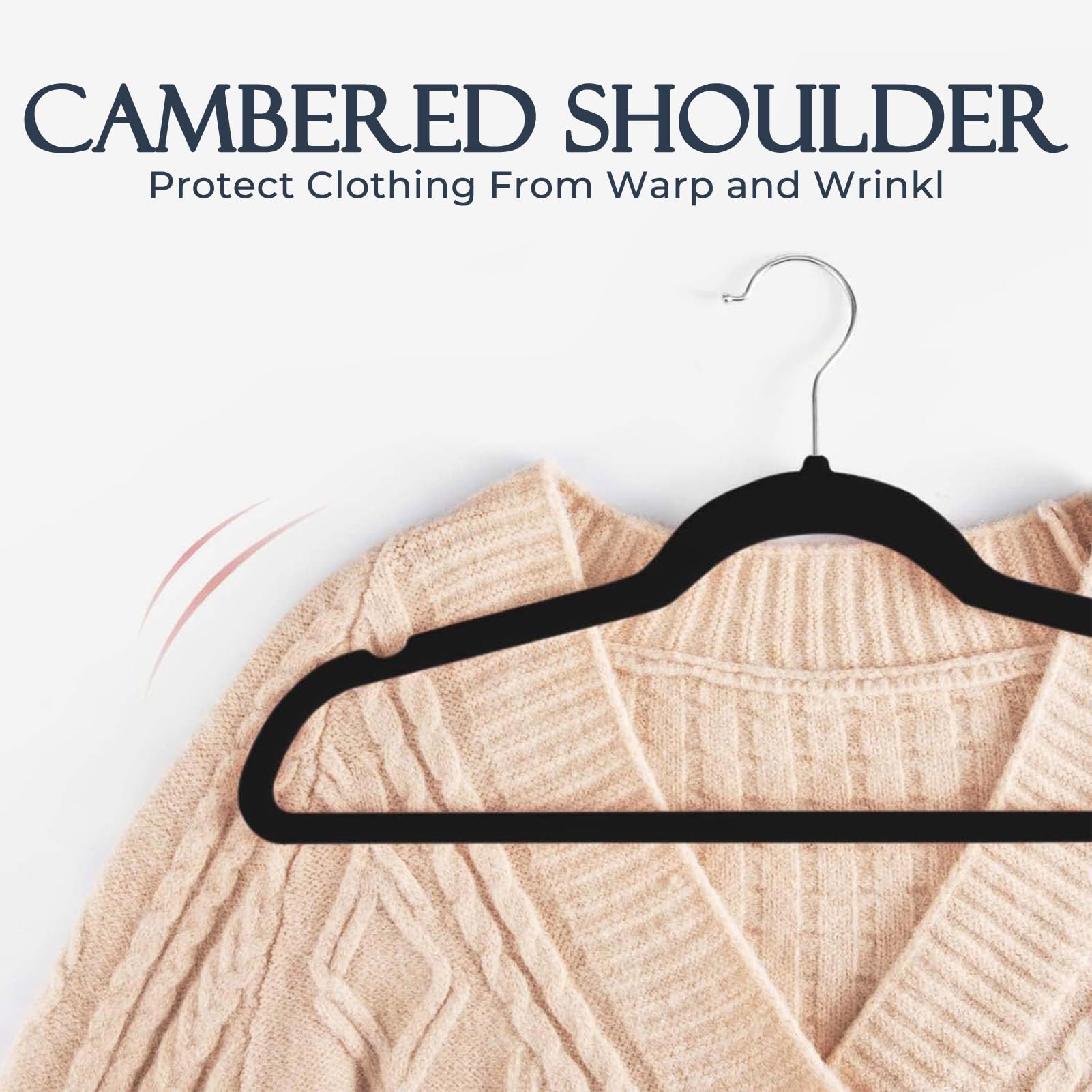 Foto 7 | Velvet Hangers House Day Premium  Fieltro Antideslizante  Paquete De 40 Unidades  Color Negro - Venta Internacional.