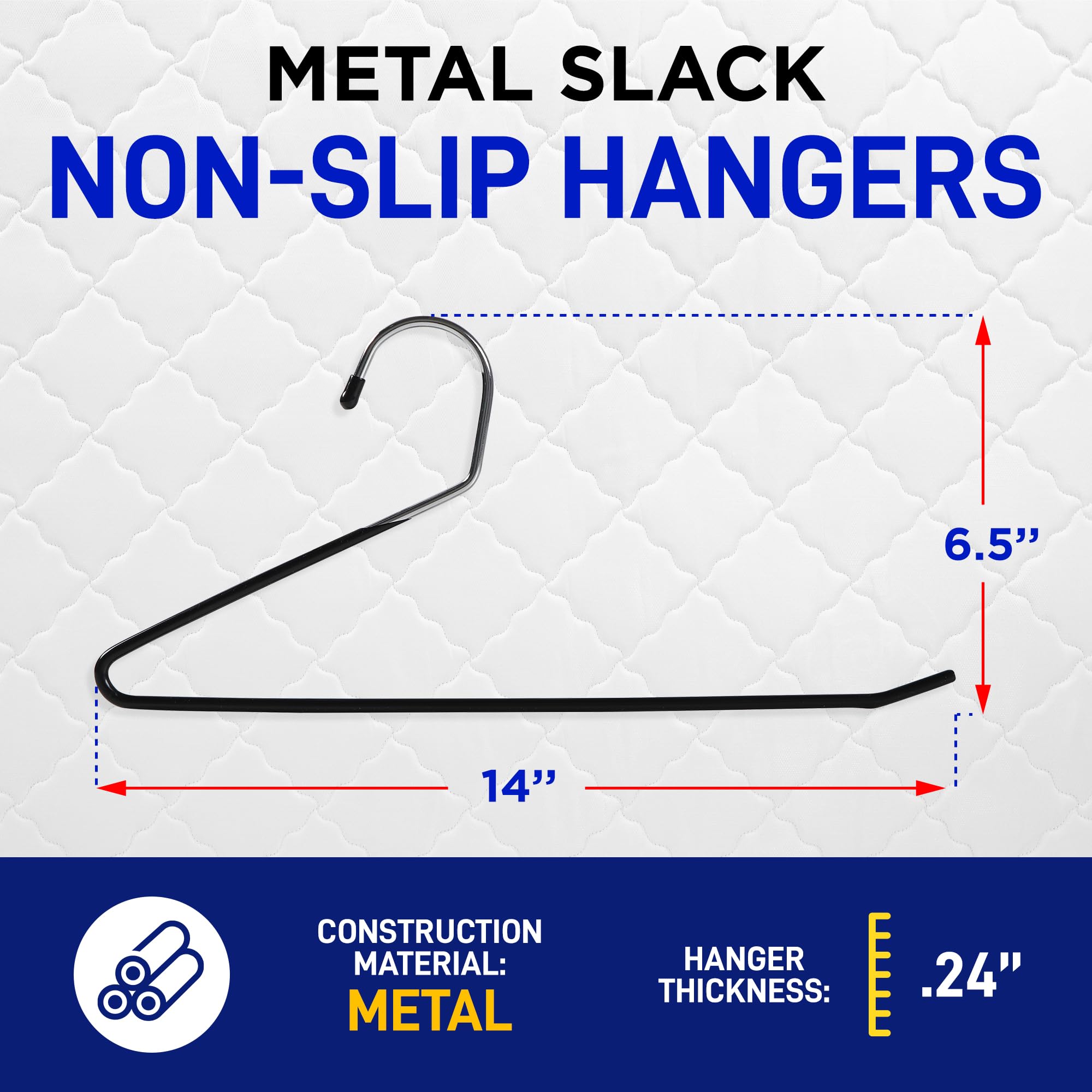 Foto 3 pulgar | Set De Perchas Para Pantalones Lifemaster Metal  20 Piezas  Antideslizantes  Color Negro - Venta Internacional.