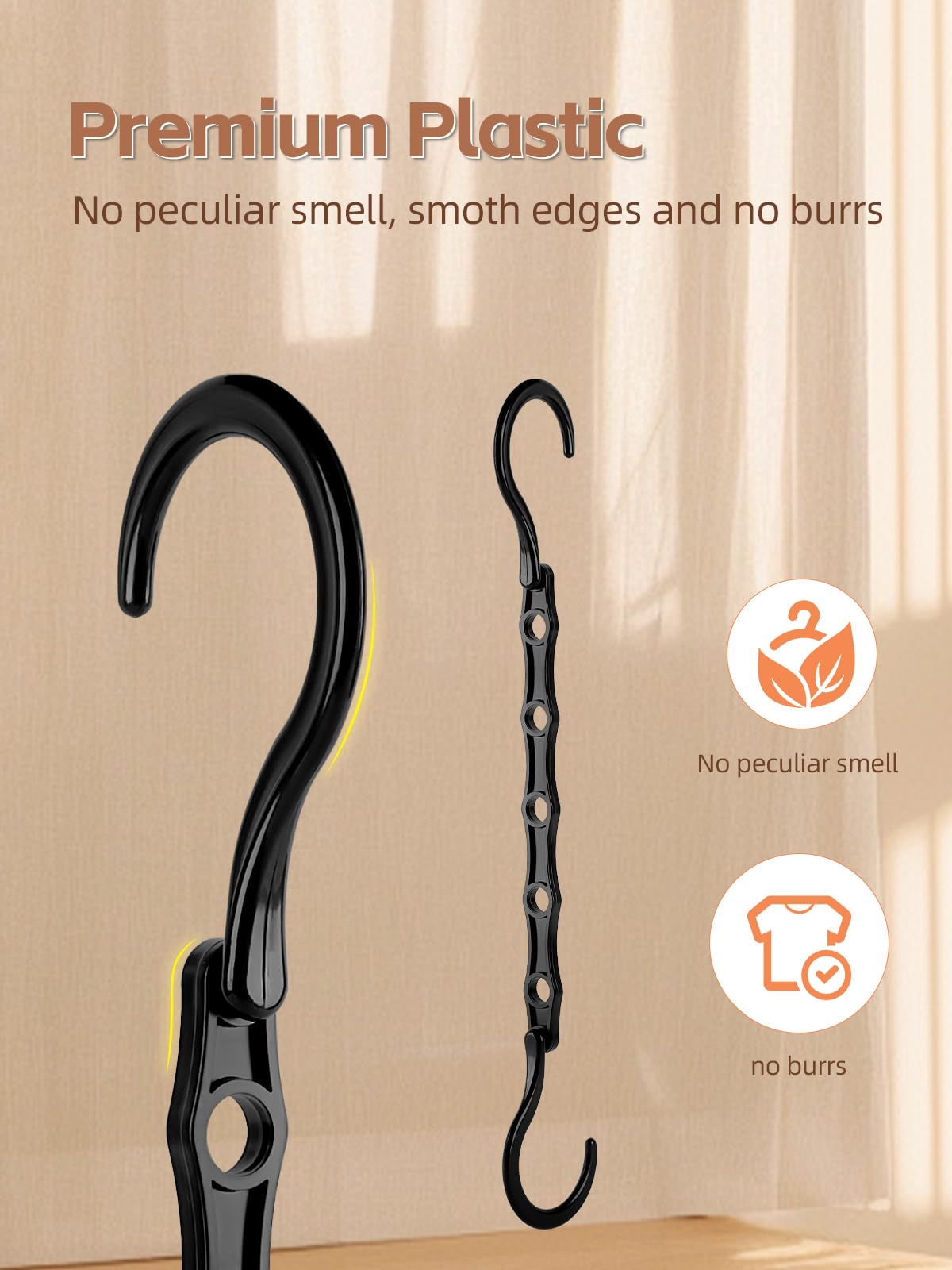 Foto 6 | Perchas Que Ahorran Espacio House Day Black Magic  Paquete De 10 - Venta Internacional.