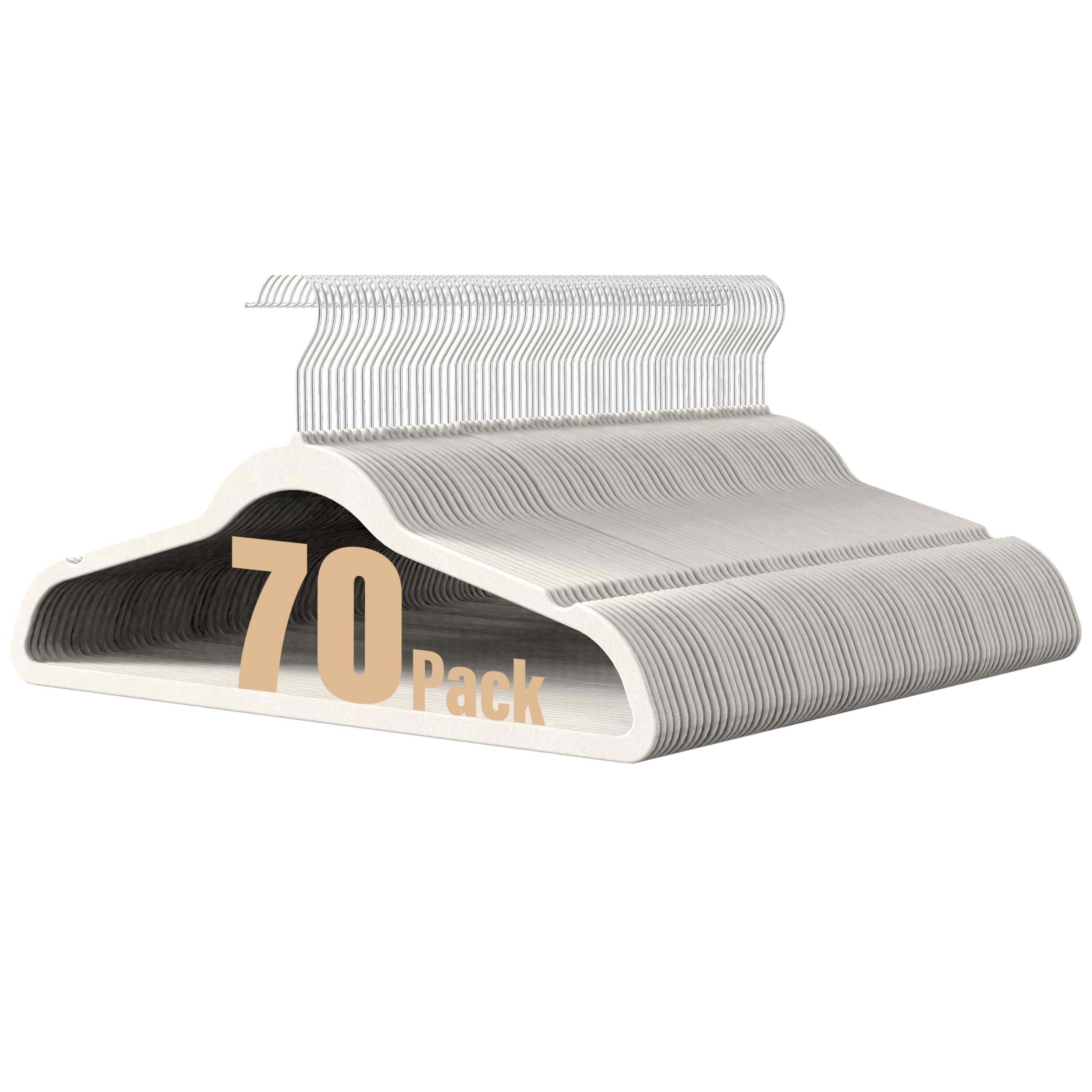 Foto 1 | Perchas De Terciopelo Healsmart  Paquete De 70 Unidades  Para Abrigos  Pantalones Y Ropa - Venta Internacional.