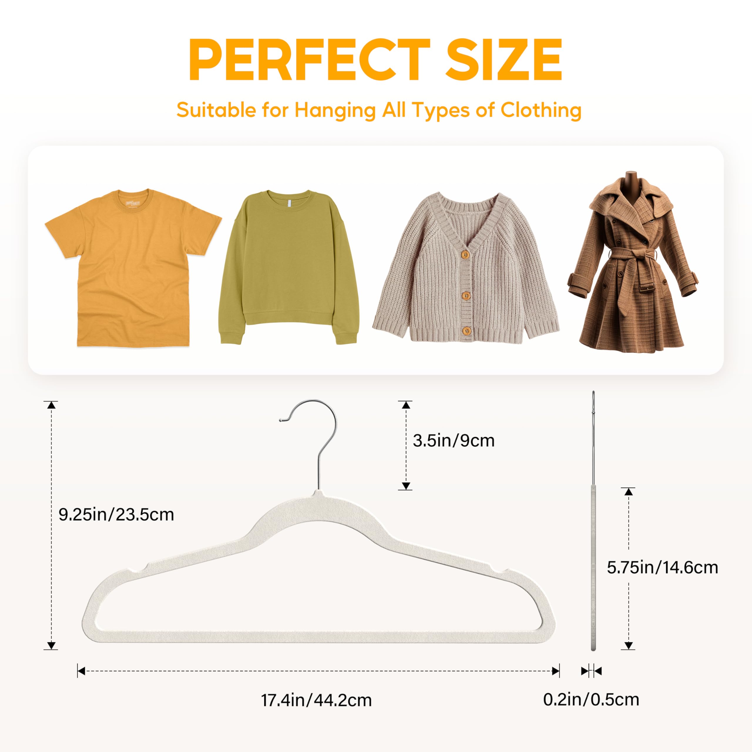 Foto 2 | Perchas De Terciopelo Healsmart  Paquete De 70 Unidades  Para Abrigos  Pantalones Y Ropa - Venta Internacional.