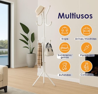 Foto 3 | Perchero Para Ropa De Acero Inoxidable Archy 9 Ganchos 1.65 Metros Rack Multifuncional Organizador De Ropa Closet Perc