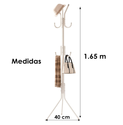 Foto 6 pulgar | Perchero Para Ropa De Acero Inoxidable Archy 9 Ganchos 1.65 Metros Rack Multifuncional Organizador De Ropa Closet Perc