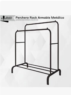 Foto 2 | Perchero Armable Metálico Organizador Ropa Color Negro