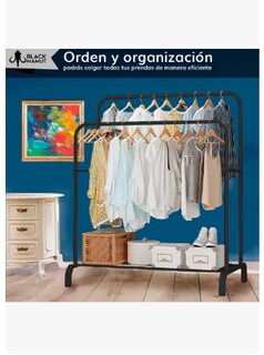 Foto 4 | Perchero Armable Metálico Organizador Ropa Color Negro