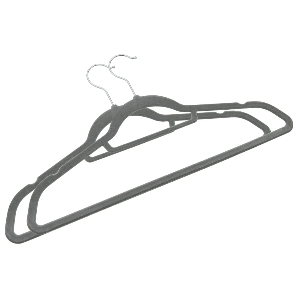 Foto 4 pulgar | Set De 50 Perchas Robustas Con Revestimiento De Terciopelo Gris Vidaxl - Venta Internacional.