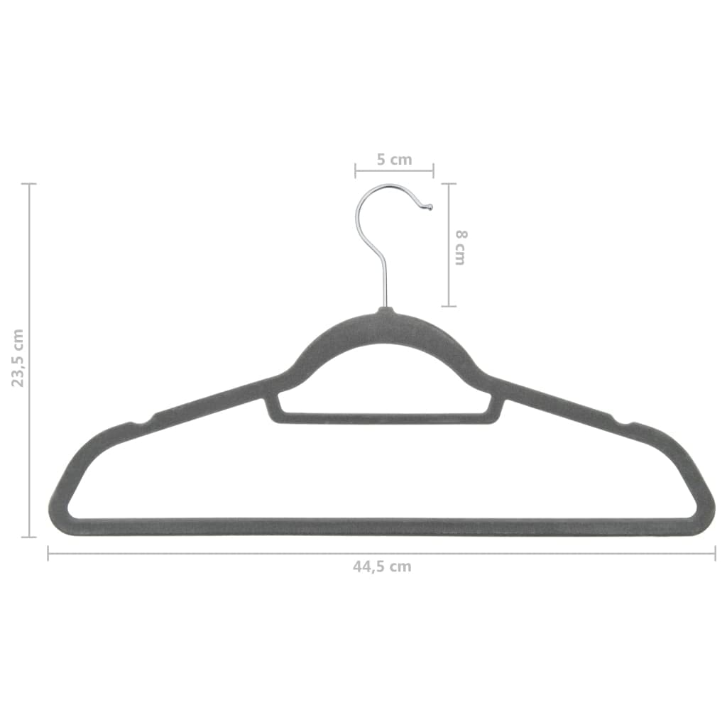 Foto 5 pulgar | Juego De Perchas Vidaxl Con Revestimiento De Terciopelo  20 Unidades  Color Gris - Venta Internacional.