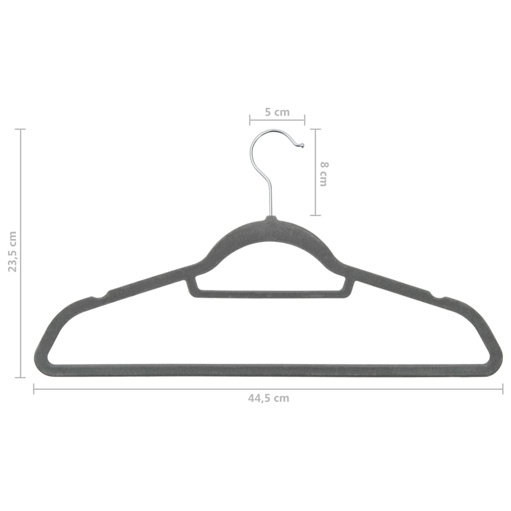 Foto 8 pulgar | Juego De Perchas Vidaxl Con Revestimiento De Terciopelo  20 Unidades  Color Gris - Venta Internacional.