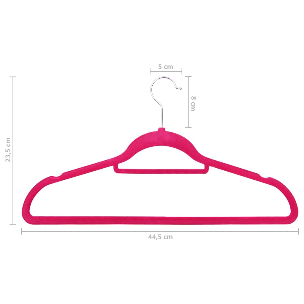 Foto 8 pulgar | Juego De Perchas Vidaxl De Plástico Duradero  100 Unidades  Terciopelo Rosa - Venta Internacional.