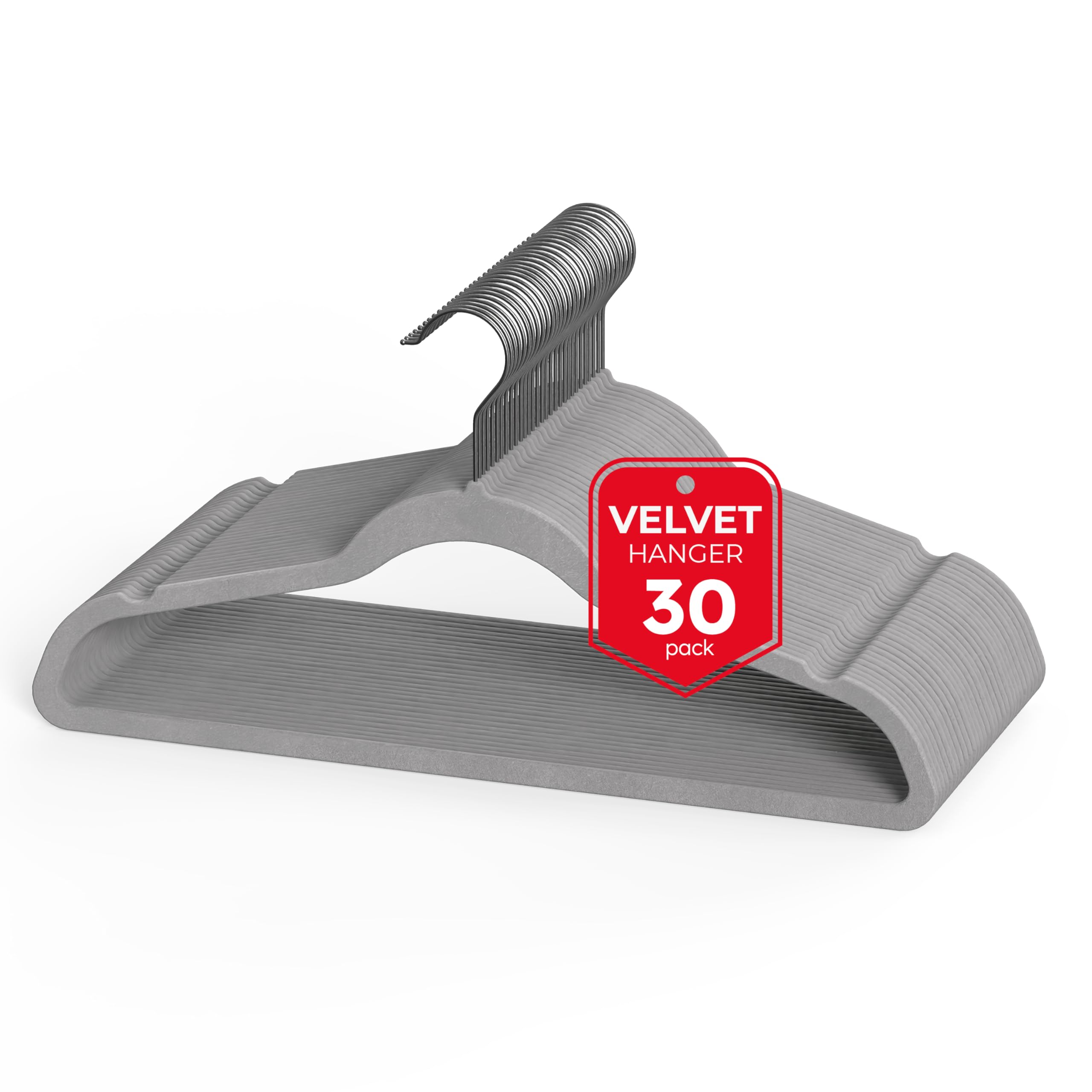 Foto 2 pulgar | Perchas Healsmart Healsmart Heavy Duty Velvet  30 Unidades  Color Gris - Venta Internacional.