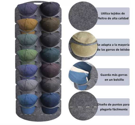 Foto 3 pulgar | Bolsa de Almacenamiento de Gorras Wünd con 14 Rejillas