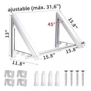 Foto 2 | Ganchos Para Ropa Plegable En Pared Eo Safe Imports Esi-15006 Blanco