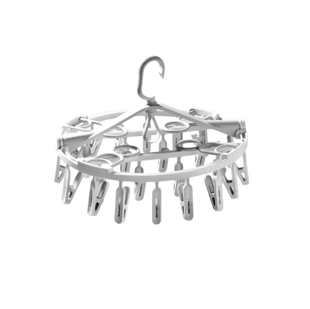 Foto 1 | Percha Plegable Giratoria Para Secar Ropa Con 24 Pinzas Gris