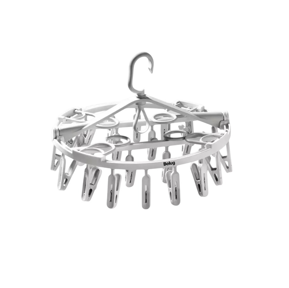 Foto 2 pulgar | Percha Plegable Giratoria Para Secar Ropa Con 24 Pinzas Gris Belug