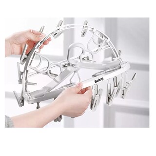 Foto 2 | Percha Plegable Giratoria Para Secar Ropa Con 24 Pinzas Gris Belug