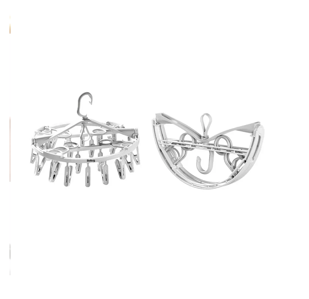 Foto 5 pulgar | Percha Plegable Giratoria Para Secar Ropa Con 24 Pinzas Gris Belug