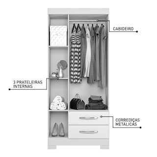 Foto 2 | Ropero Closet Moderno 3 Puertas Y 2 Cajones Nt5000 Freijo