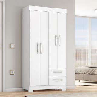 Foto 4 | Ropero Closet Moderno 4 Puertas Y 2 Cajones Nt6010 Blanco