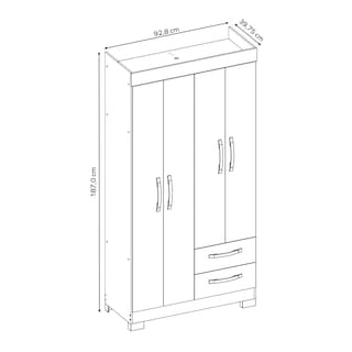 Foto 6 | Ropero Closet Moderno 4 Puertas Y 2 Cajones Nt6010 Blanco