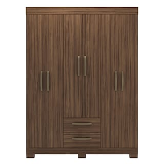 Foto 1 | Ropero Closet Moderno 6 Puertas Y 2 Cajones Nt6015 Nogal