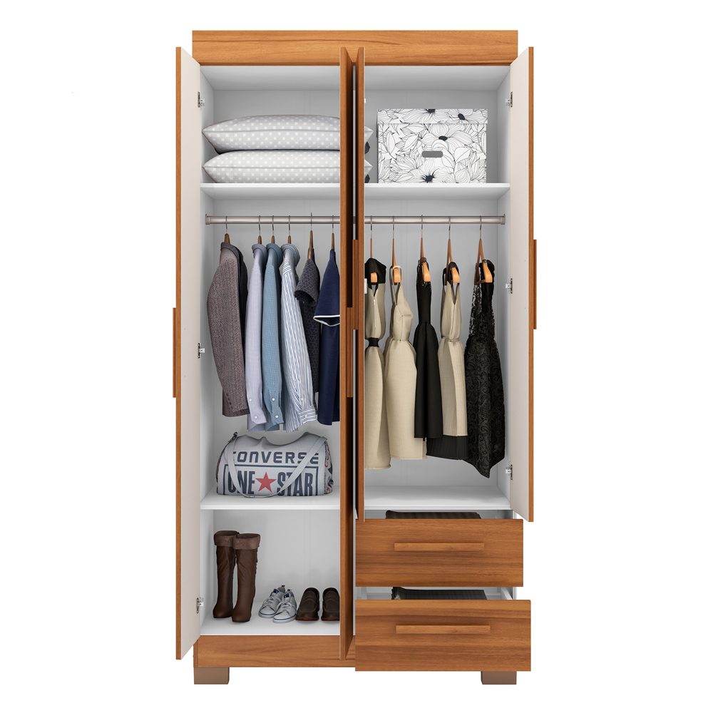 Foto 2 | Ropero Closet Moderno 4 Puertas Y 2 Cajones Nt6010 Freijo