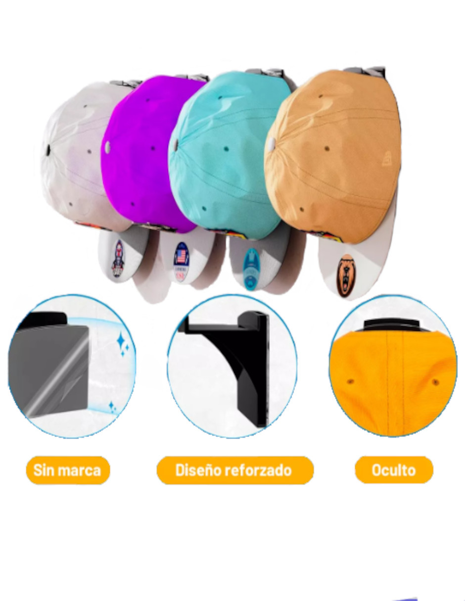 Foto 5 pulgar | Gancho De Gorras Ganchos 24piezas + Termo Güish Gratis