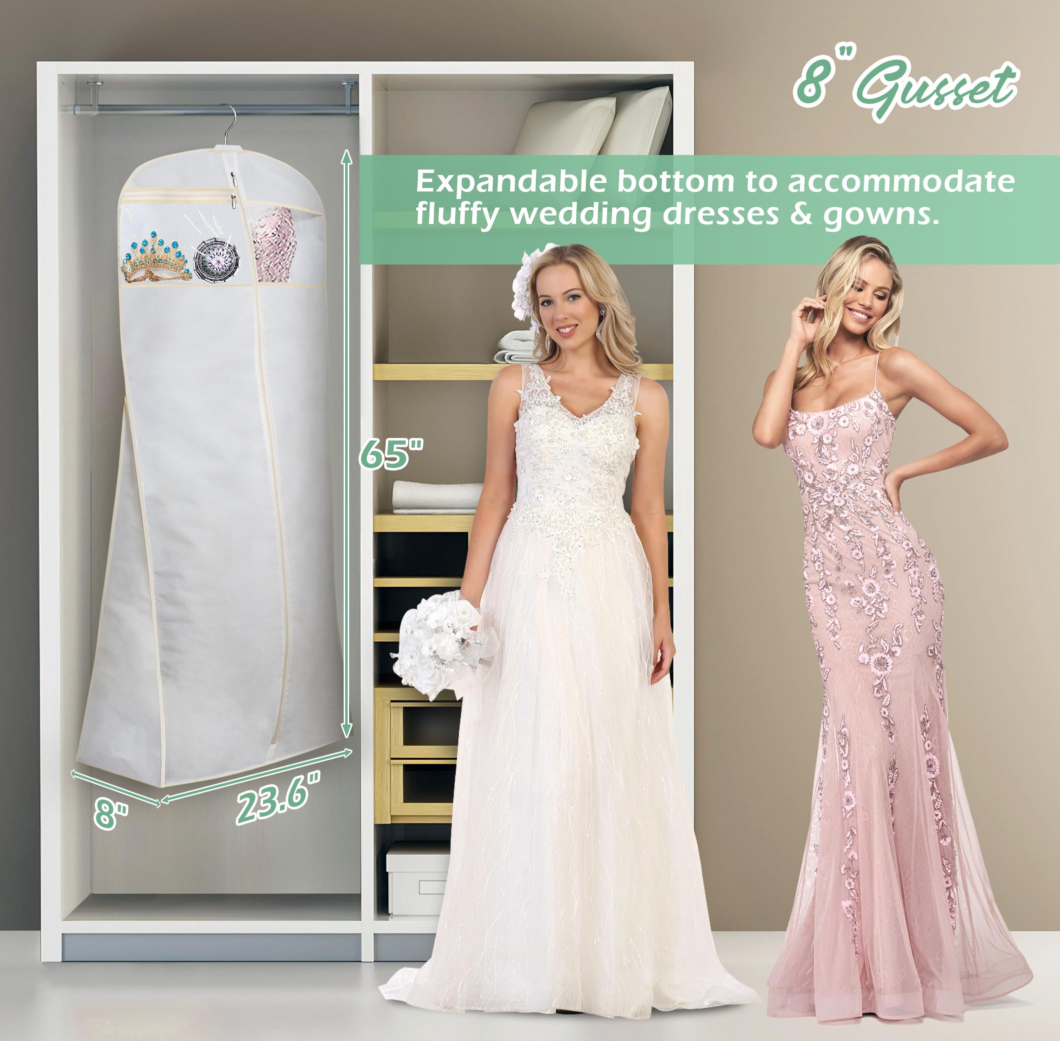Foto 4 pulgar | Vestido De Novia Misslo 65 Con Bolsa Para Ropa, Vestido De Novia, Color Blanco - Venta Internacional.