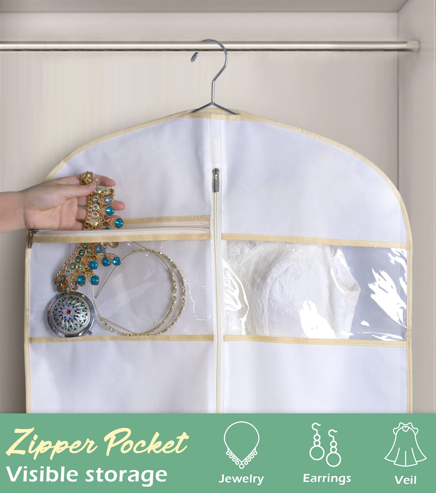 Foto 5 pulgar | Vestido De Novia Misslo 65 Con Bolsa Para Ropa, Vestido De Novia, Color Blanco - Venta Internacional.