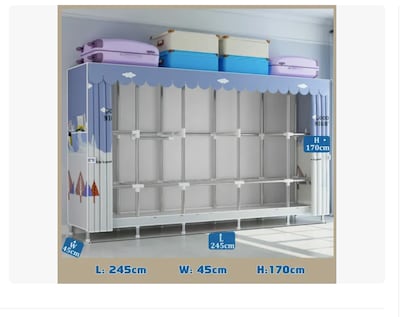 Foto 2 | Armario Portátil Armable Para Ropa 245cm