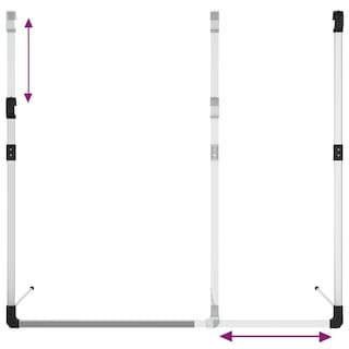 Foto 7 | Barra Telescópica Organizadora de Armario VidaXL de Aluminio Plateado - Venta Internacional
