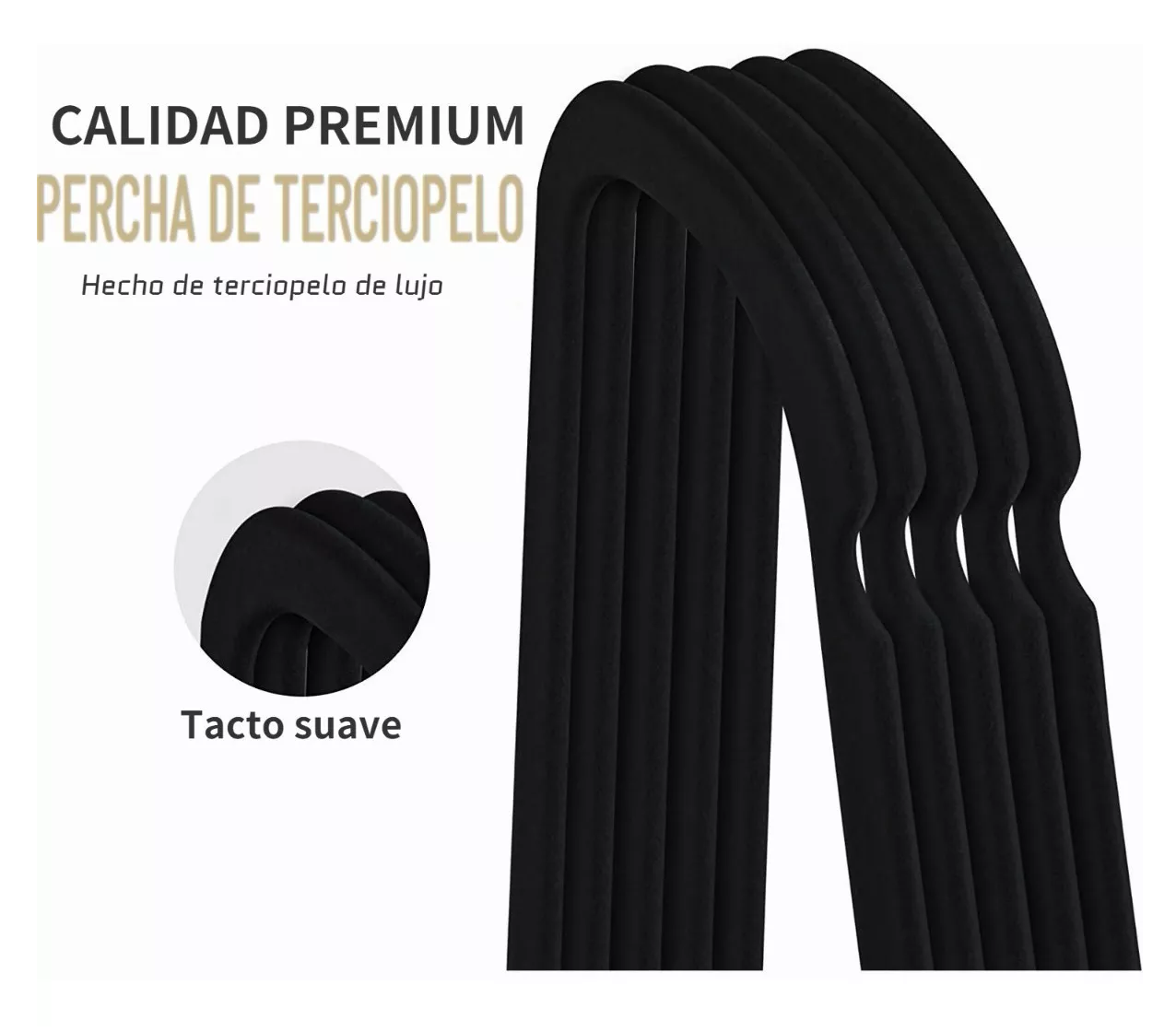 Foto 5 pulgar | Ganchos de Ropa color Negro 20 Piezas