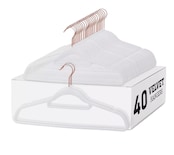 Ganchos de Ropa Velvet color Blanco 40 Piezas