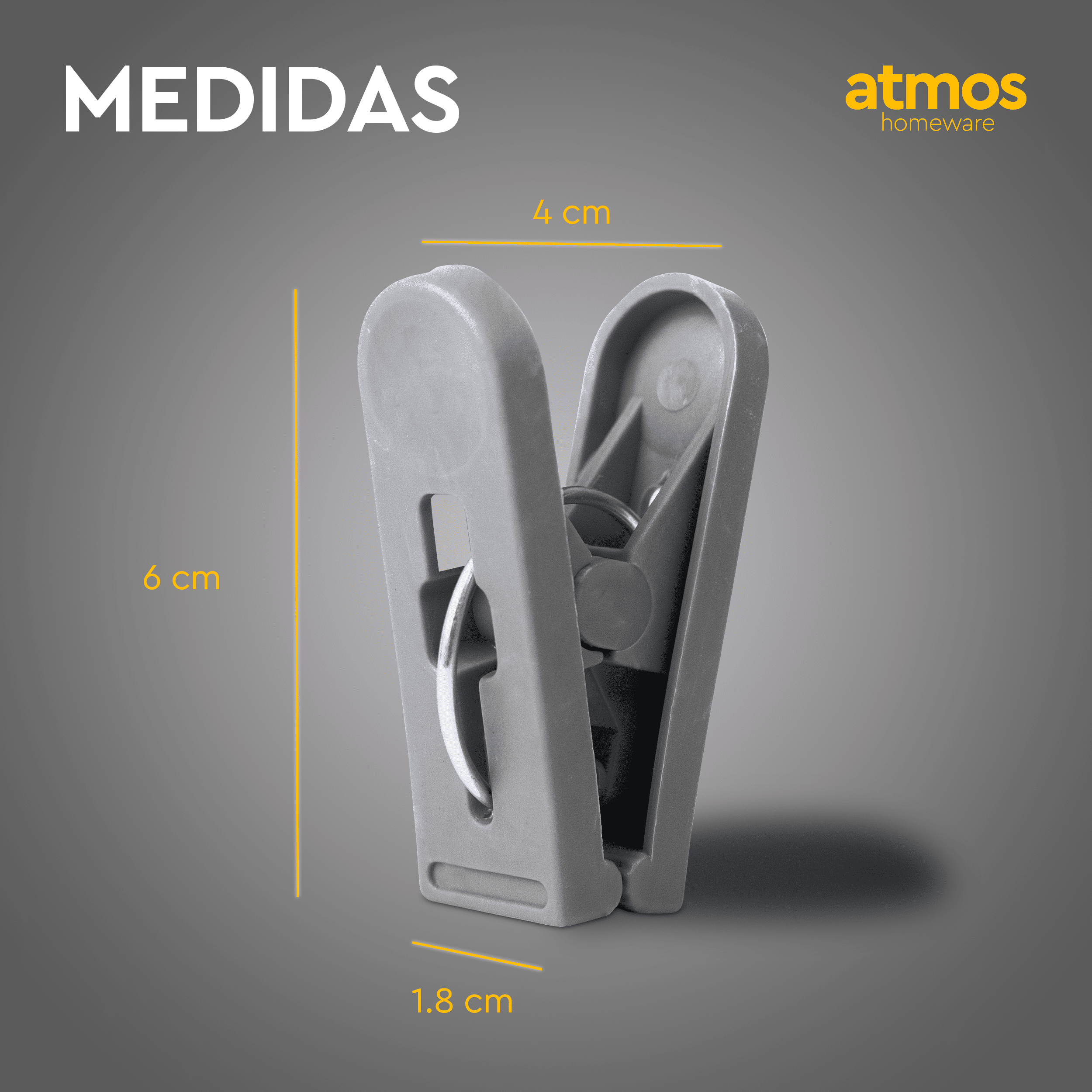 Foto 7 | Pinzas Para Colgar Ropa | Atmos Homeware | Ganchos Multiusos Para Lavandería, Alimentos Y Manualidades | 72 Pieza