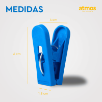 Foto 8 pulgar | Pinzas Para Colgar Ropa | Atmos Homeware | Ganchos Multiusos Para Lavandería, Alimentos Y Manualidades | 36 Piezas