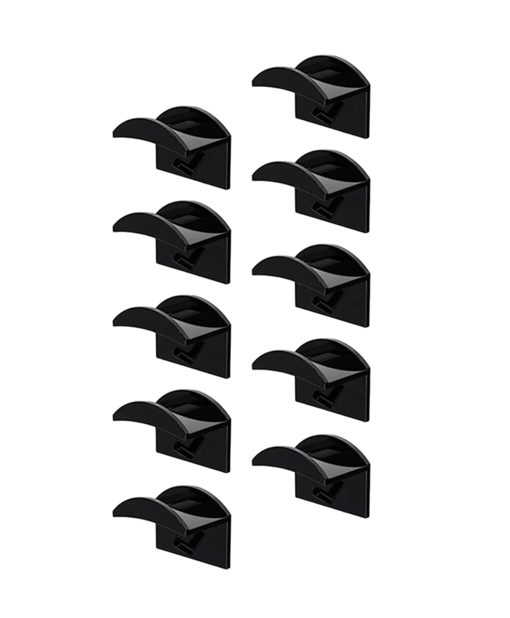 Foto 2 pulgar | Gancho Organizador de Gorras para Pared Percheros Belug 10 Pzs color Negro