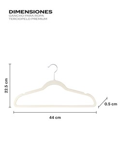 Foto 2 | Ganchos de Terciopelo para Ropa Ag Box 50 Piezas Beige