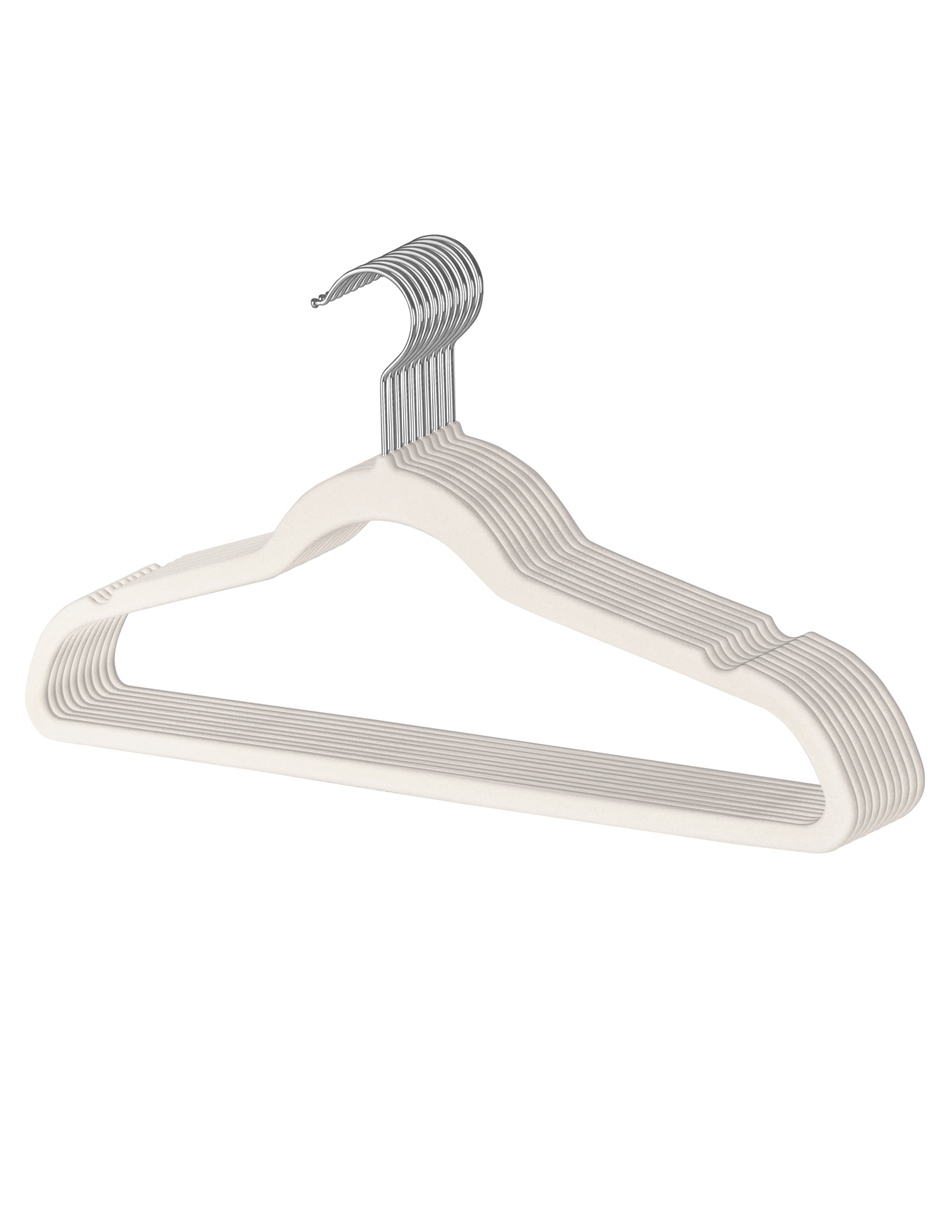 Foto 5 | Ganchos de Terciopelo para Ropa Ag Box 50 Piezas Beige