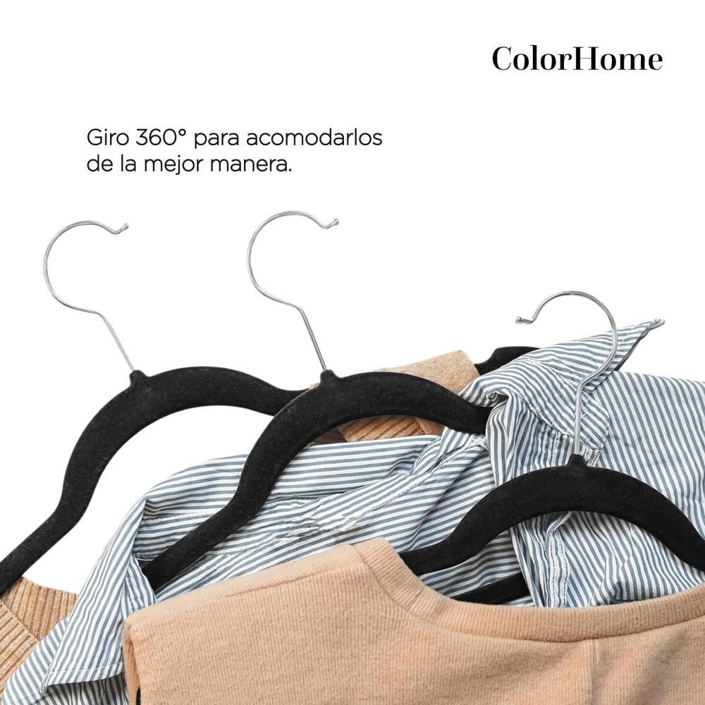 Foto 6 | Ganchos de Ropa Color Home color Negro 50 Piezas