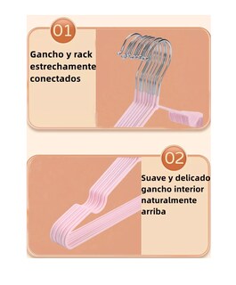 Foto 3 | Ganchos para Ropa 25 Piezas más 50 Pinzas más 20 m de Tendedero Rosa Nórdico